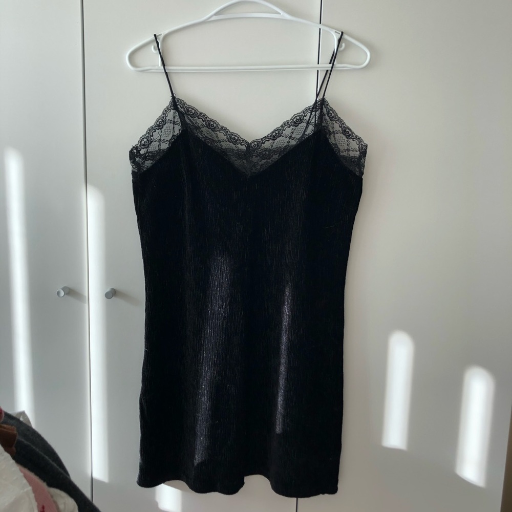 stylenanda black lace dress